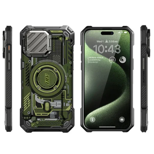  iPhone 15 Pro Max Zöld áramkör Supcase Unicorn Beetle XT MagSafe tok - 3