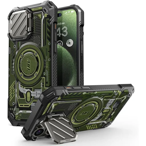  iPhone 15 Pro Max Zöld áramkör Supcase Unicorn Beetle XT MagSafe tok - 1