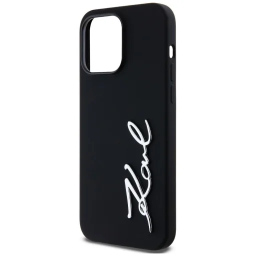 KARL LAGERFELD tok IPHONE 14 Pro Max-hoz KLHCP14XSCMSMVK (Szilikon Fém Logóval) fekete tok - 6