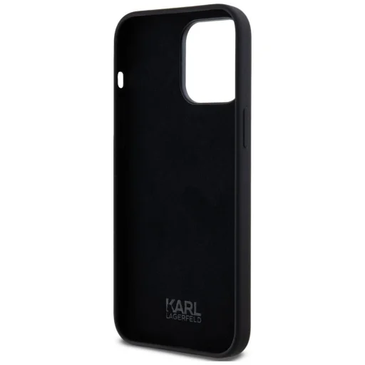 KARL LAGERFELD tok IPHONE 14 Pro Max-hoz KLHCP14XSCMSMVK (Szilikon Fém Logóval) fekete tok - 7
