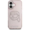  iPhone 16 Rózsaszín KARL LAGERFELD KLHCP16SHKHDCELP (IML Strassz S K Fej) tok thumbnail