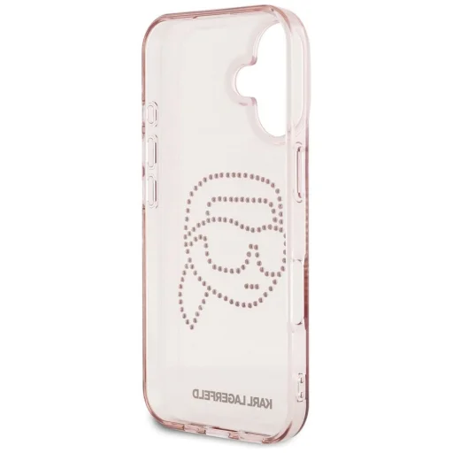  iPhone 16 Rózsaszín KARL LAGERFELD KLHCP16SHKHDCELP (IML Strassz S K Fej) tok - 5