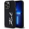 KARL LAGERFELD tok iPhone 14 Pro KLHCP14LSCMSMVK (Szilikon Sign Metal Logo) fekete tok