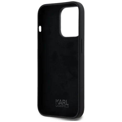 KARL LAGERFELD tok iPhone 14 Pro KLHCP14LSCMSMVK (Szilikon Sign Metal Logo) fekete tok - 5