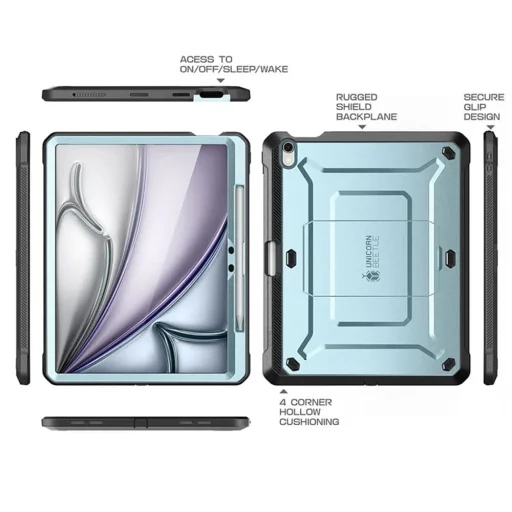  iPad Air 13 (2024) Sarki kék Supcase - Unicorn Beetle Pro tok - 2