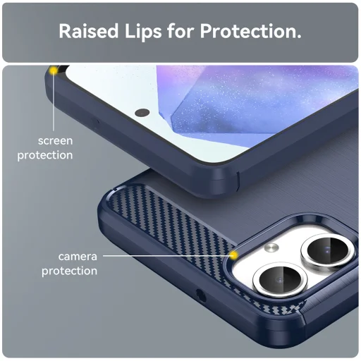  Samsung Galaxy A06 Kék Techsuit Karbon Szilikon tok - 4