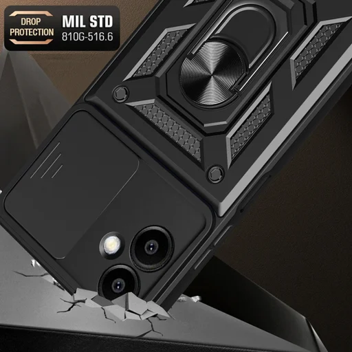  Samsung Galaxy A06 Fekete Techsuit CamShield Sorozat tok - 3