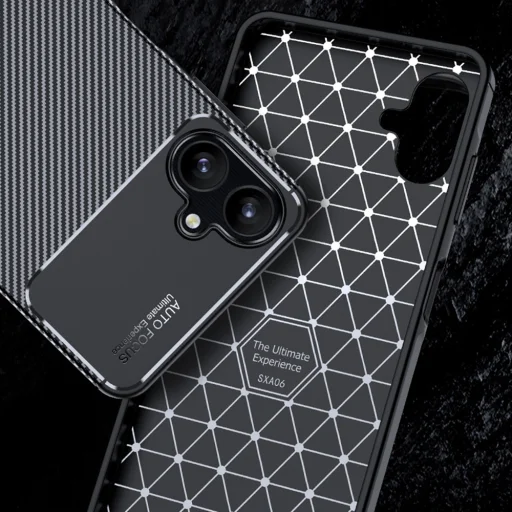  Samsung Galaxy A06 Fekete Techsuit - CarbonFiber tok - 2