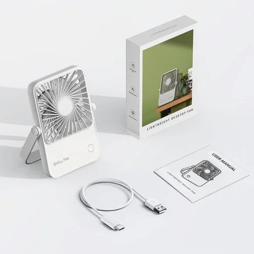 Asztali ventilátor állítható állvánnyal HX-122 fehér - 3