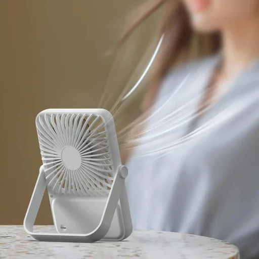 Asztali ventilátor állítható állvánnyal HX-122 fehér - 4