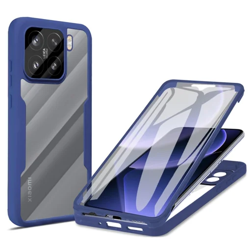  Techsuit - ColorVerse 360 Sorozat + Képernyővédő - Xiaomi 15 - Kék tok - 1