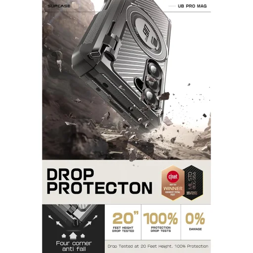  Samsung Galaxy Z Fold6 Fekete Supcase Unicorn Beetle Pro MagSafe tok - 6