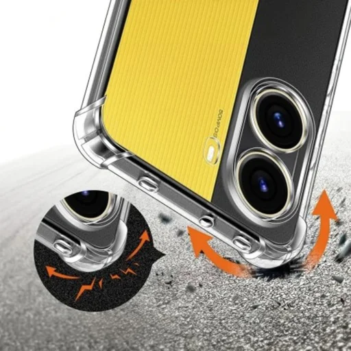  Techsuit - Ütésálló Átlátszó Szilikon - Xiaomi Poco X7 Pro - Átlátszó tok - 4