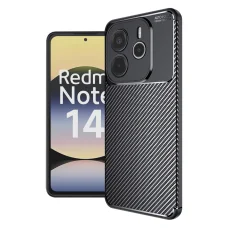  Techsuit - KarbonSzálas - Xiaomi Redmi Note 14 4G - Fekete tok