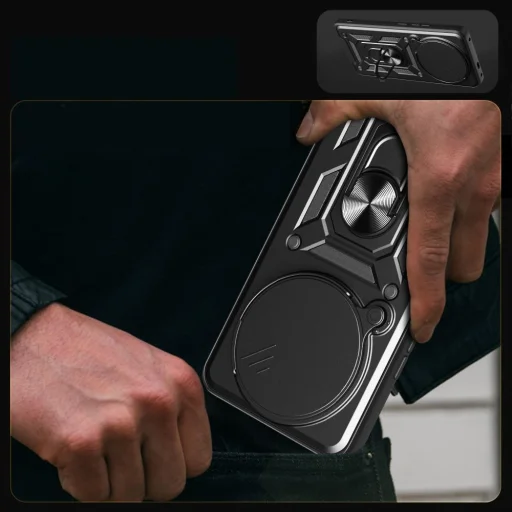  Techsuit - CamShield sorozat - Xiaomi Redmi Note 14 4G - Fekete tok - 4