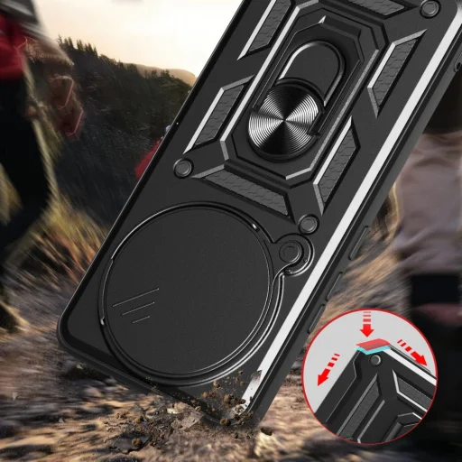  Techsuit - CamShield sorozat - Xiaomi Redmi Note 14 4G - Fekete tok - 6