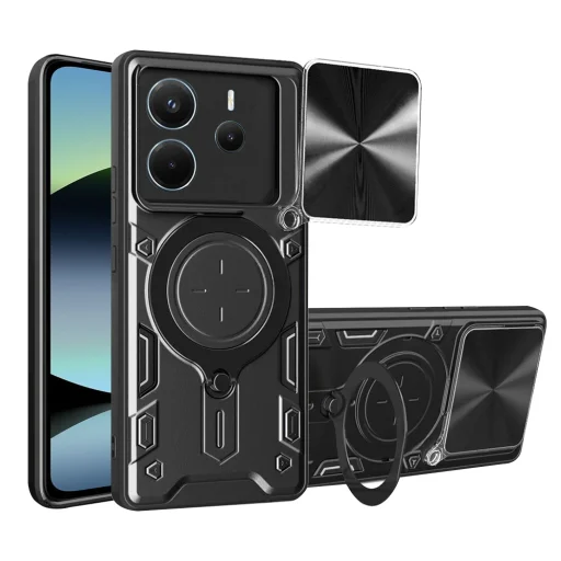  Techsuit - CamGuard Pro - Xiaomi Redmi Note 14 4G - Fekete tok - 1