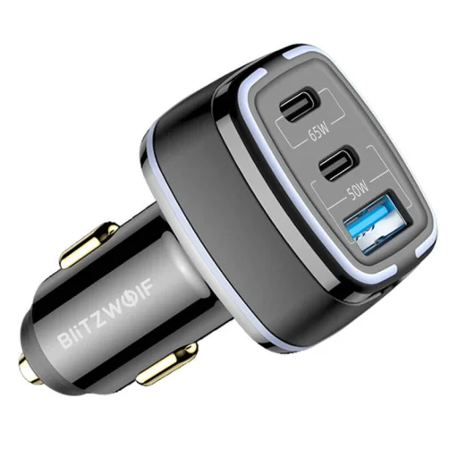 Autós Töltő BlitzWolf BW-BC4 115W 3-Port USB PD - 1