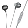 HOCO vezetékes fülhallgató Jack 3,5 mm mikrofonnal M125 fém szürke thumbnail