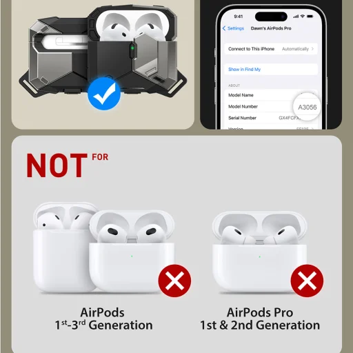  Apple AirPods 4 Fekete I-Blason Matrix tok - 3