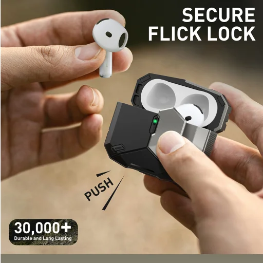  Apple AirPods 4 Fekete I-Blason Matrix tok - 4