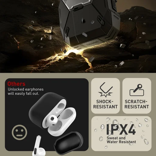  Apple AirPods 4 Fekete I-Blason Matrix tok - 5