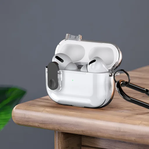  Dux Ducis - PECL Series tok - Apple AirPods 4 - Átlátszó Fekete - 5