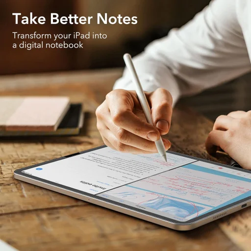  ESR - Papír-érzetű (2 darab) - iPad Pro 12.9 (2018 / 2020 / 2021 / 2022) / iPad Air 13 (2024) - Matt Átlátszó kijelzővédő - 3