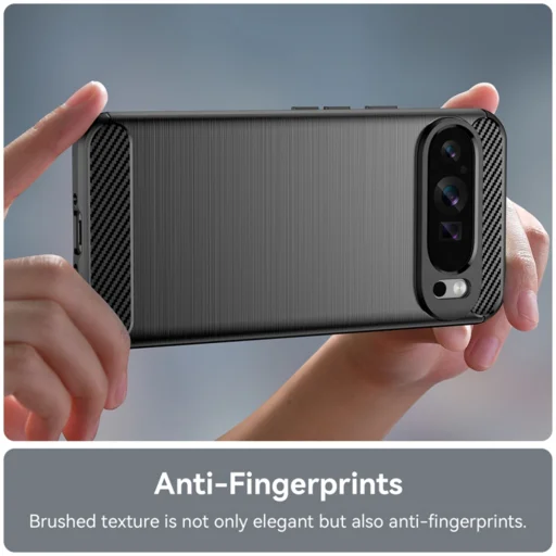  Techsuit - Karbonszilikon - Google Pixel 9 Pro XL - Fekete tok - 2