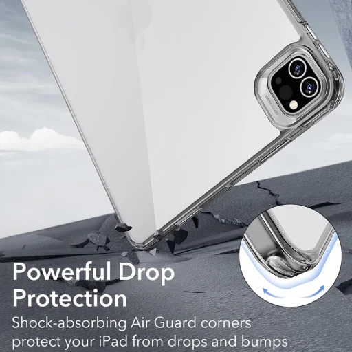  ESR - Klasszikus Hibrid - iPad Pro 13 (2024) - Átlátszó Fekete tok - 4