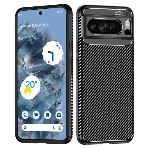  Techsuit - Karbonszálas - Google Pixel 9 Pro XL - Fekete tok - 1