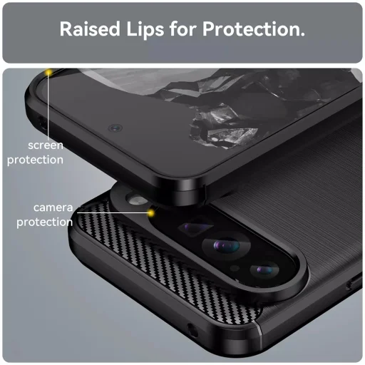  Techsuit - Szén-szilikon - Google Pixel 9 Pro XL - Kék tok - 5