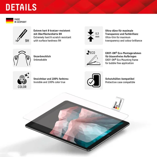  Displex - Prémium Táblagép FlexiGlass - iPad Air 13 (2024-2026) - Átlátszó üvegfólia - 4
