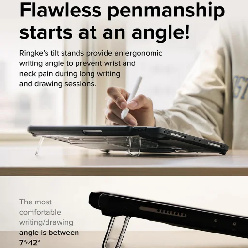  Ringke - Fusion Sketch Állvány - iPad Pro 11 (2024) - Fekete tok - 2