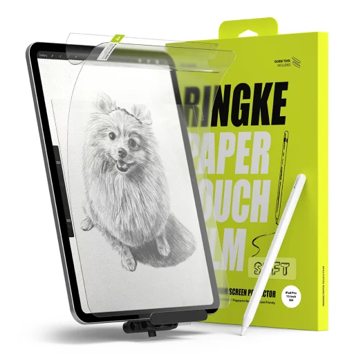  Ringke - Papír Érintésű Fólia Puha - iPad Pro 13 (2024) - Matt Átlátszó üvegfólia - 1