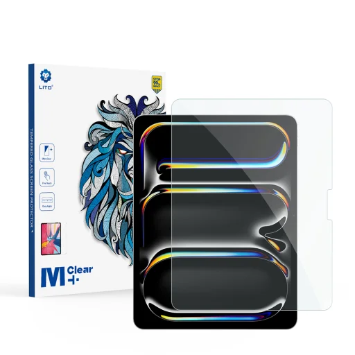  Lito - 2.5D Klasszikus Üveg - iPad Pro 13 (2024) / Air 13 (2024) - Átlátszó üvegfólia - 1