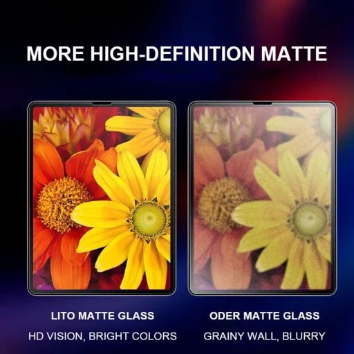  Lito - 2.5D Klasszikus Üveg Matt - iPad Pro 13 (2024) - Átlátszó üvegfólia - 6