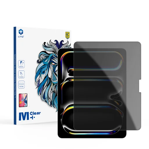  Lito - 2.5D Klasszikus Üveg - iPad Pro 13 (2024) / Air 13 (2024) - Adatvédelmi funkcióval üvegfólia - 1