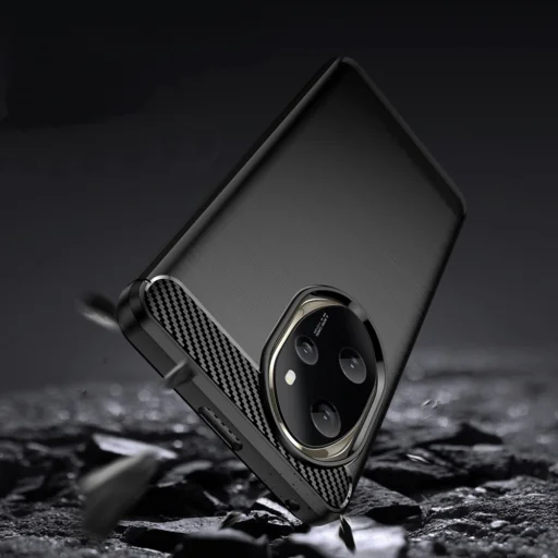 Techsuit - Szénszilikon - Honor 200 - Fekete tok - 3