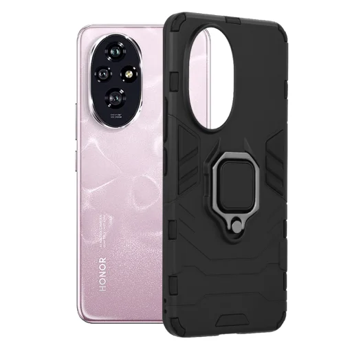  Honor 200 Fekete Techsuit Szilikon Pajzs tok - 1