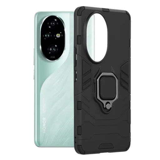 Techsuit - Szilikon Pajzs - Honor 200 Pro - Fekete tok - 1