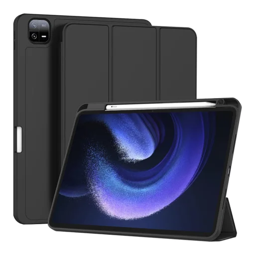 Techsuit - Flex Trifold (ceruzatartóval) - Xiaomi Pad 6 / Pad 6 Pro - Fekete tok - 1