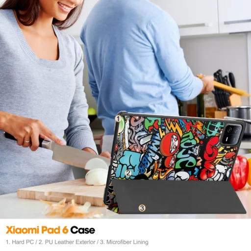  Techsuit - FoldPro - Xiaomi Pad 6 / Pad 6 Pro - Városi Hangulat tok - 6