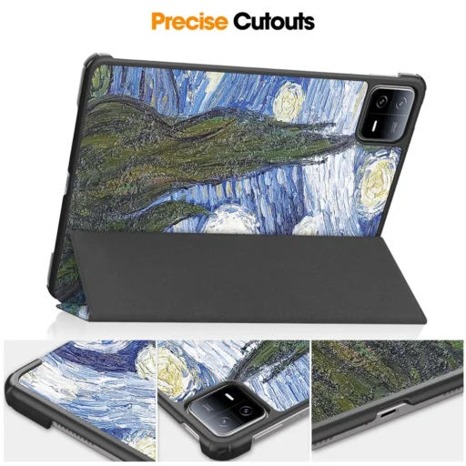  Techsuit - FoldPro - Xiaomi Pad 6 / Pad 6 Pro - Csillagos Éjszaka tok - 4