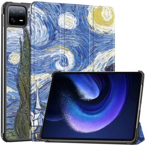  Techsuit - FoldPro - Xiaomi Pad 6 / Pad 6 Pro - Csillagos Éjszaka tok - 1