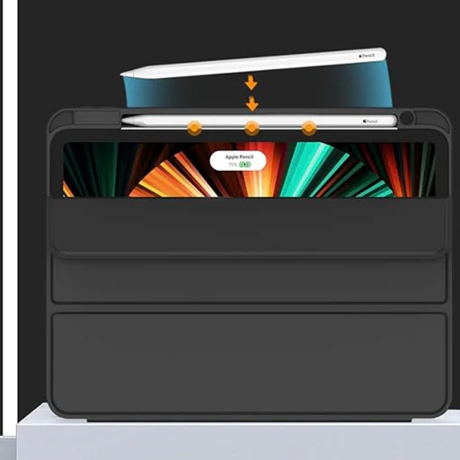  Techsuit - Flex Trifold (ceruzatartóval) - Xiaomi Pad 6 / Pad 6 Pro - Szürke tok - 3