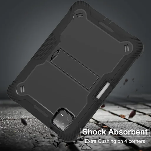  Techsuit - Strapabíró TabShell + Kijelzővédő - Xiaomi Pad 6 / Pad 6 Pro - Fekete tok - 2