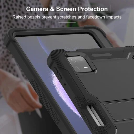  Techsuit - Strapabíró TabShell + Kijelzővédő - Xiaomi Pad 6 / Pad 6 Pro - Fekete tok - 3