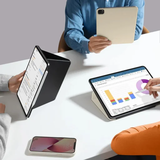 Tomtoc - Inspire Mode Tok (B52A1W1) - iPad Air 4/5 (2020/2022) / iPad Pro 11 (2018/2020/2021/2022/2024) - Éjkő Fehér tok - 7