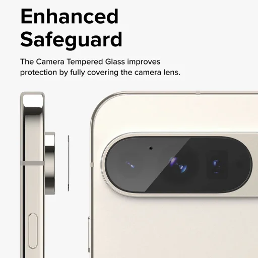  Ringke - Kamera Védő Üveg (3 darabos) - Google Pixel 9 Pro XL - Átlátszó üvegfólia - 4